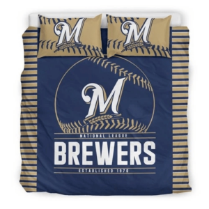 Mlb Milwaukee Brewers Bedding Sets Duvet Cover Bedroom Quilt Bed