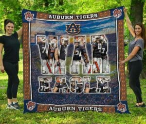 NCAA Auburn Tigers War Eagle Quilt Blanket, Gift For Sports Fan, Sport Lovers Quilt