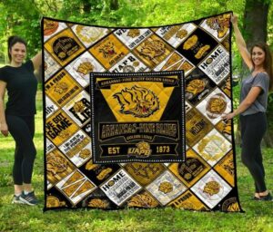 NCAA Arkansas-Pine Bluff Golden Lions Quilt Blanket, Gift For Sports Fan, Sport Lovers Quilt