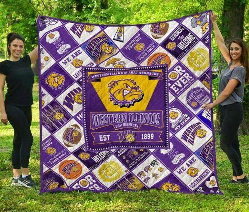 NCAA Western Illinois Leathernecks Quilt Blanket, Gift For Sports Fan, Sport Lovers Quilt NCAA Western Illinois Leathernecks Quilt Blanket, Gift For Sports Fan, Sport Lovers Quilt