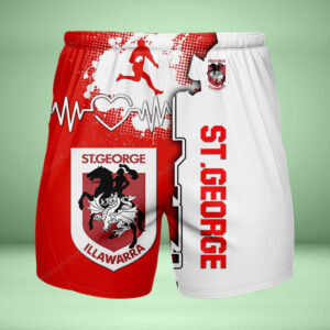St George Illawarra Dragons Personalized Fashion Men Hawaiian Shorts Pant