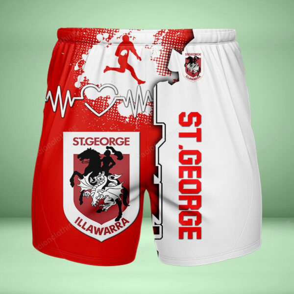 St George Illawarra Dragons Personalized Fashion Men Hawaiian Shorts Pant