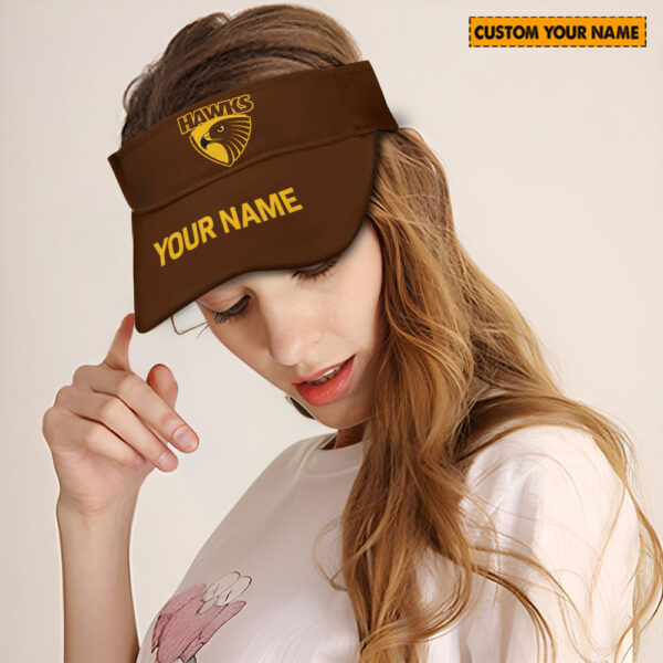 Personalized Hawthorn AFL Sunscreen Visor Cap Travel Hats For Fan