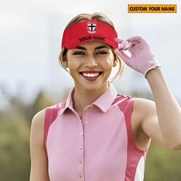 Personalized St Kilda AFL Sunscreen Visor Cap Travel Hats For Fan