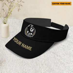 Personalized Collingwood AFL Sunscreen Visor Cap Travel Hats For Fan
