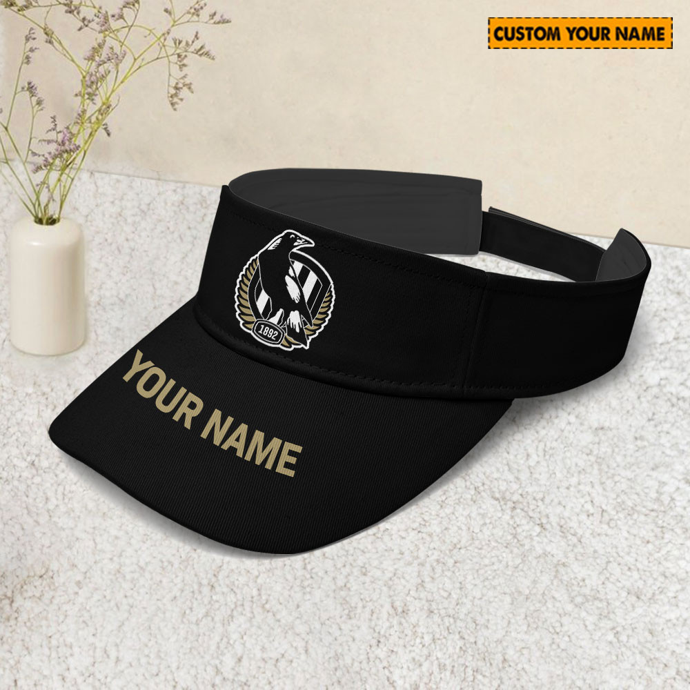 Personalized Collingwood AFL Sunscreen Visor Cap Travel Hats For Fan Personalized Collingwood AFL Sunscreen Visor Cap Travel Hats For Fan