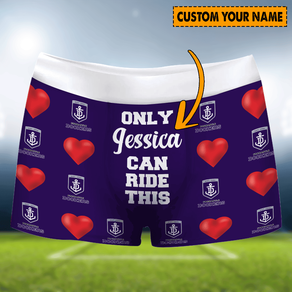 Personalized Fremantle AFL Men Boxers Valentine Gift For Lover Boyfriend Husband Personalized Fremantle AFL Men Boxers Valentine Gift For Lover Boyfriend Husband