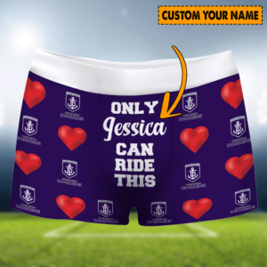 Personalized Fremantle AFL Men Boxers Valentine Gift For Lover Boyfriend Husband