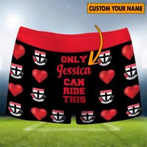 Personalized St Kilda AFL Men Boxers Valentine Gift For Lover Boyfriend Husband