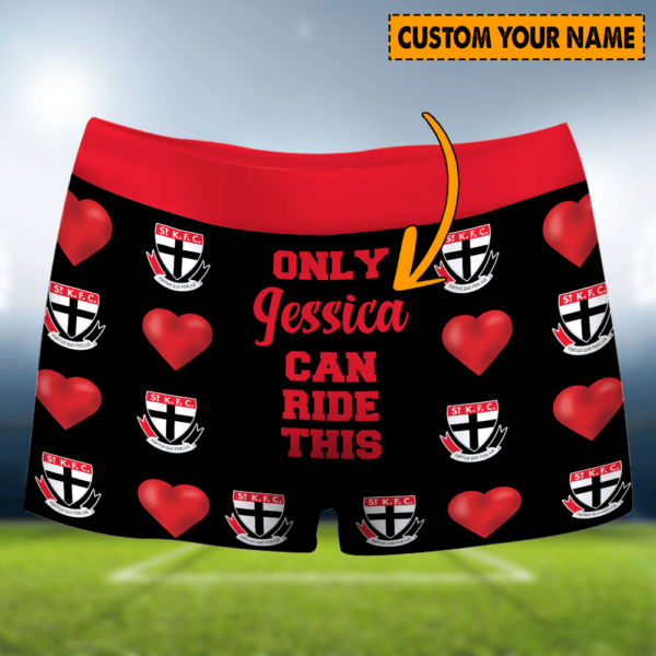 Personalized St Kilda AFL Men Boxers Valentine Gift For Lover Boyfriend Husband