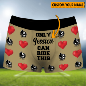 Personalized Collingwood AFL Men Boxers Valentine Gift For Lover Boyfriend Husband