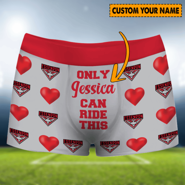 Personalized Essendon AFL Men Boxers Valentine Gift For Lover Boyfriend Husband
