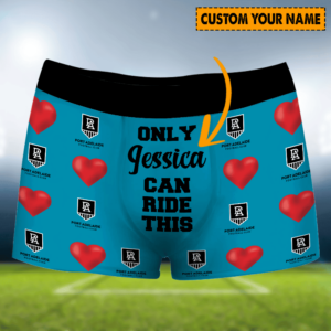 Personalized Port Adelaide AFL Men Boxers Valentine Gift For Lover Boyfriend Husband