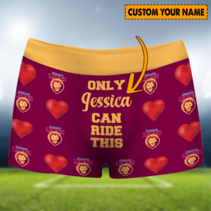 Personalized Brisbane Lions AFL Men Boxers Valentine Gift For Lover Boyfriend Husband