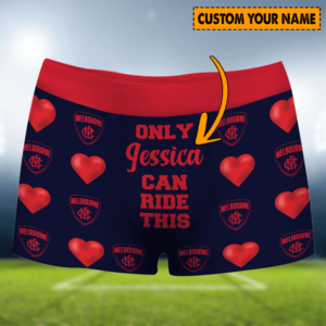 Personalized Melbourne AFL Men Boxers Valentine Gift For Lover Boyfriend Husband