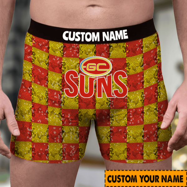 Personalized Gold Coast SUNS AFL Men Boxers For Fan