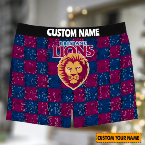 Personalized Brisbane Lions AFL Men Boxers For Fan