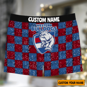 Personalized Western Bulldogs AFL Men Boxers For Fan