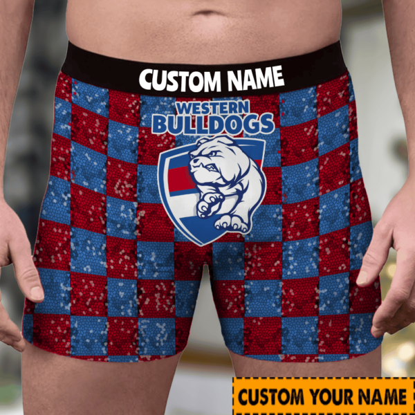 Personalized Western Bulldogs AFL Men Boxers For Fan