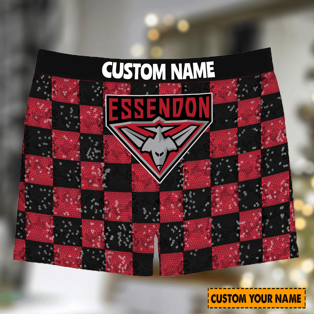 Personalized Essendon AFL Men Boxers For Fan Personalized Essendon AFL Men Boxers For Fan