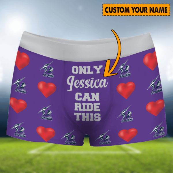 Personalized Melbourne Storm NRL Men Boxers Valentine Gift For Lover Boyfriend Husband