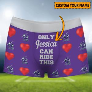 Personalized Melbourne Storm NRL Men Boxers Valentine Gift For Lover Boyfriend Husband