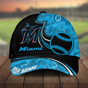 Miami Marlins Personalized 3D Classic Cap For Fan