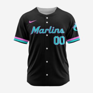 MLB Miami Marlins Personalized Alternate Design Concept Baseball Jersey 2402