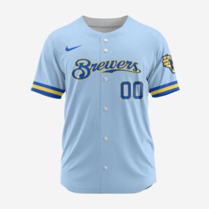 MLB Milwaukee Brewers Personalized Alternate Design Concept Baseball Jersey 2402