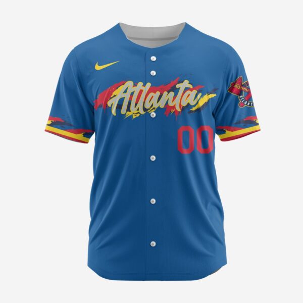 MLB Atlanta Braves Personalized Alternate Design Concept Baseball Jersey 2402
