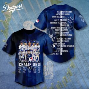 MLB Los Angeles Dodgers 2025 World Series Champions Design Baseball Jersey Gift for Men Women