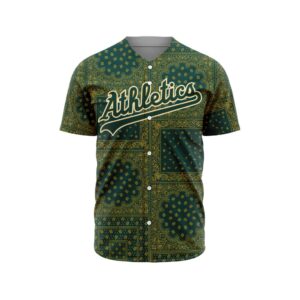 MLB Oakland Athletics Special Paisley Design Baseball Jersey Gift for Men Women