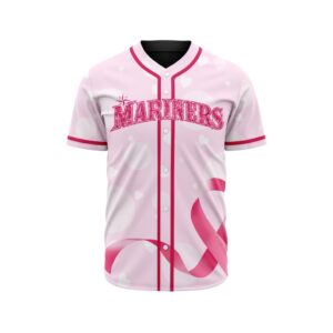 MLB Seattle Mariners Special Pink Design Fight Breast Cancer Baseball Jersey Gift for Men Women