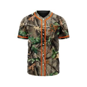 MLB Oakland Athletics Special Realtree Camo Hunting Baseball Jersey Gift for Men Women