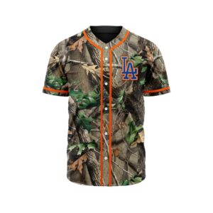 MLB Los Angeles Dodgers Special Realtree Camo Hunting Baseball Jersey Gift for Men Women