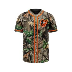 MLB Baltimore Orioles Special Realtree Camo Hunting Baseball Jersey Gift for Men Women
