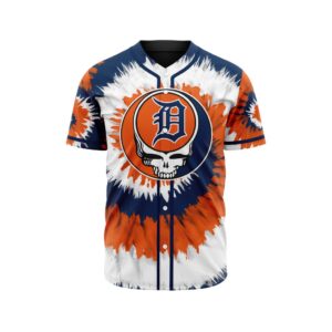 MLB Detroit Tigers Special Grateful Dead Design Baseball Jersey Gift for Men Women