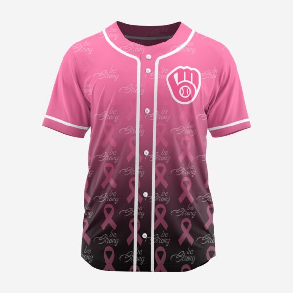 MLB Milwaukee Brewers Special Pink Design Fight Breast Cancer Baseball Jersey Gift for Men Women