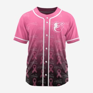 MLB Baltimore Orioles Special Pink Design Fight Breast Cancer Baseball Jersey Gift for Men Women