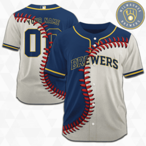 MLB Milwaukee Brewers Personalized Mix Baseball Jersey Gift for Men Women