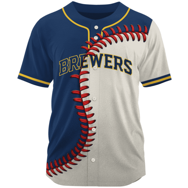 MLB Milwaukee Brewers Personalized Mix Baseball Jersey Gift for Men Women
