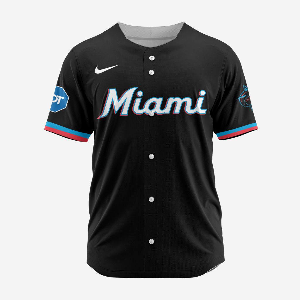 MLB Miami Marlins Personalized Alternate Baseball Jersey MLB Miami Marlins Personalized Alternate Baseball Jersey