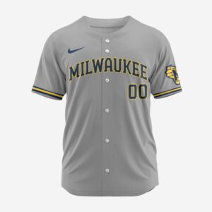 MLB Milwaukee Brewers Personalized 2025 Road Baseball Jersey