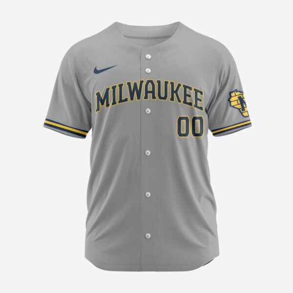 MLB Milwaukee Brewers Personalized 2025 Road Baseball Jersey