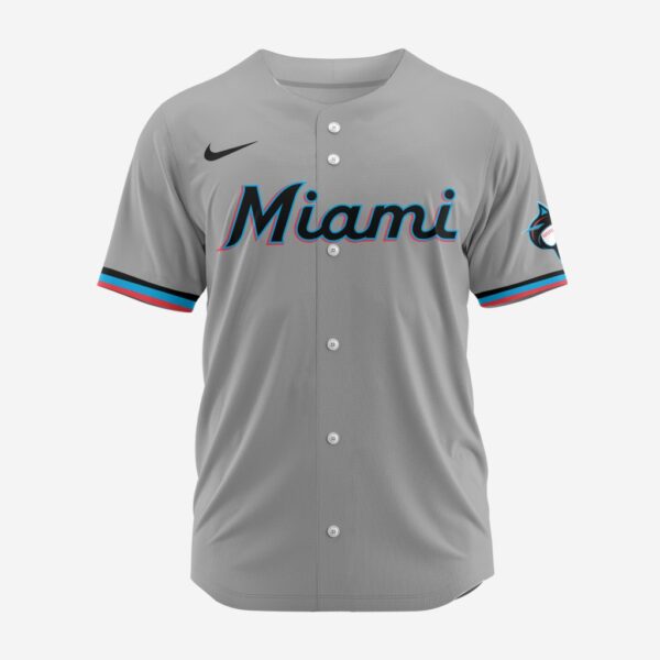 MLB Miami Marlins Personalized 2025 Road Baseball Jersey