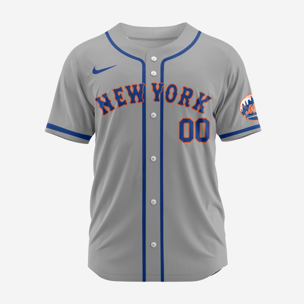 MLB New York Mets Personalized 2025 Road Baseball Jersey MLB New York Mets Personalized 2025 Road Baseball Jersey