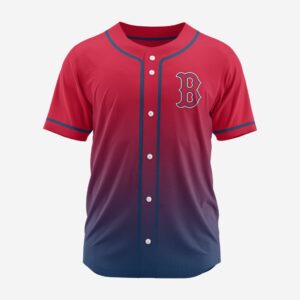MLB Boston Red Sox Personalized Gradient Design Baseball Jersey Gift for Men Women 3