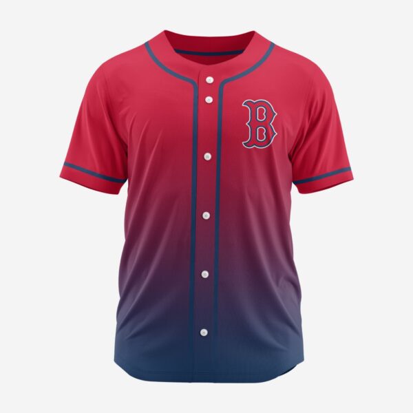 MLB Boston Red Sox Personalized Gradient Design Baseball Jersey Gift for Men Women