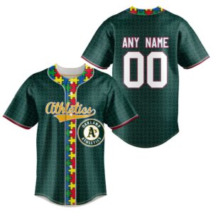 MLB Oakland Athletics Mix Grateful Dead | Specialized Baseball Jersey Fearless Aganst Autism Gift for Men Women
