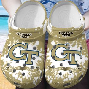Georgia Tech Yellow Jackets Clog Shoes, Water Shoes - Gift for Men Women Fans - Gift for Men Women Fans